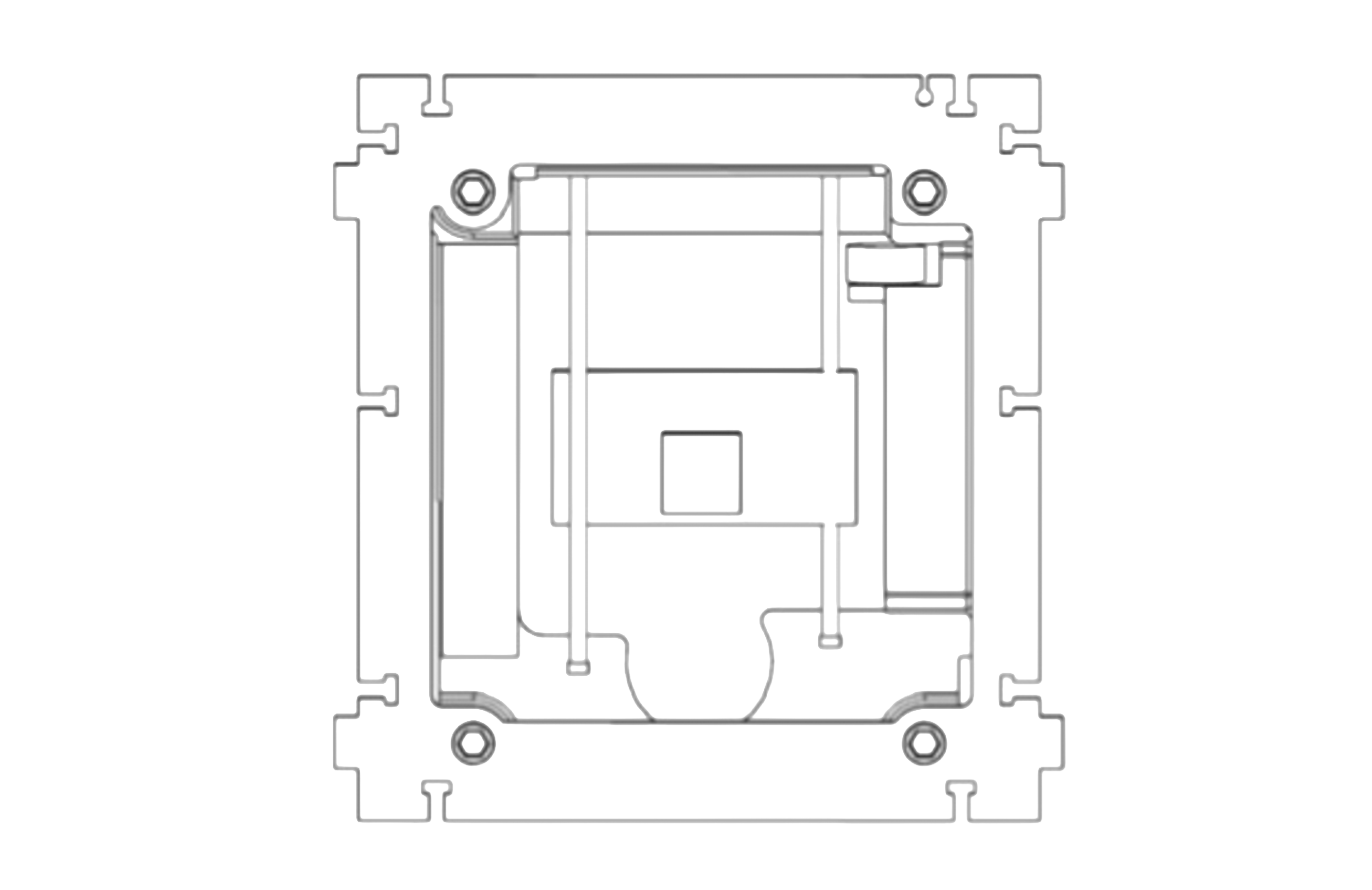 Rear view of Y-axis carriage after steps 07–08, showing correct part orientation