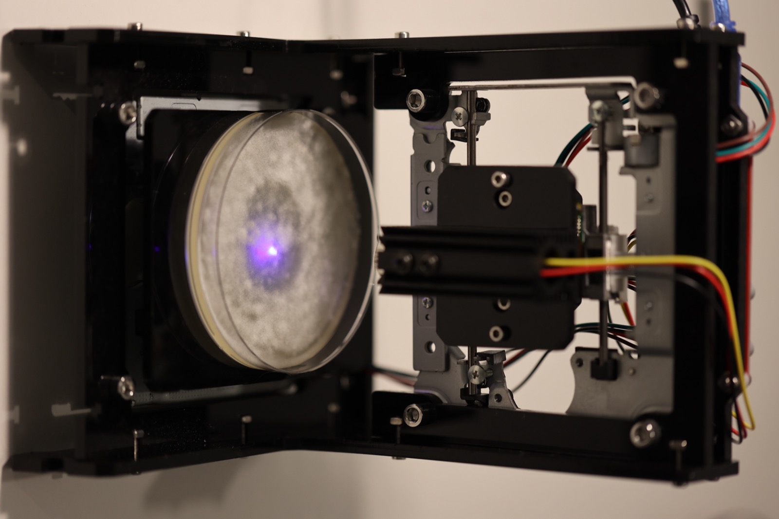 Mycelian Micro DIY laser printer assembled and ready to print